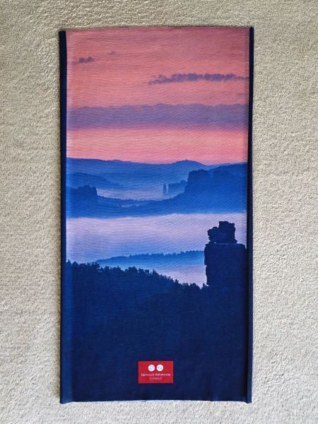 Schlauchschal "Sonnenaufgang vom Gohrisch - Sächsische Schweiz"