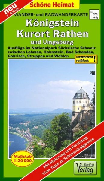 Wander- und Radwanderkarte »Königstein, Kurort Rathen und Umgebung«